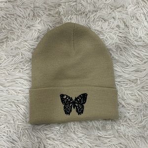 Butterfly Cuffed Beanie